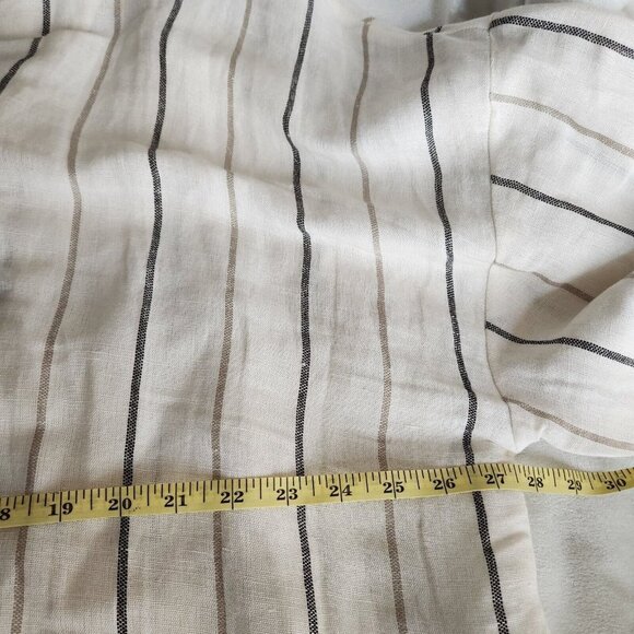 Lagenlook Jacket Linen Stripe Knit Top Avenue Minimalist Button Beige Earth 16 - Picture 8 of 16